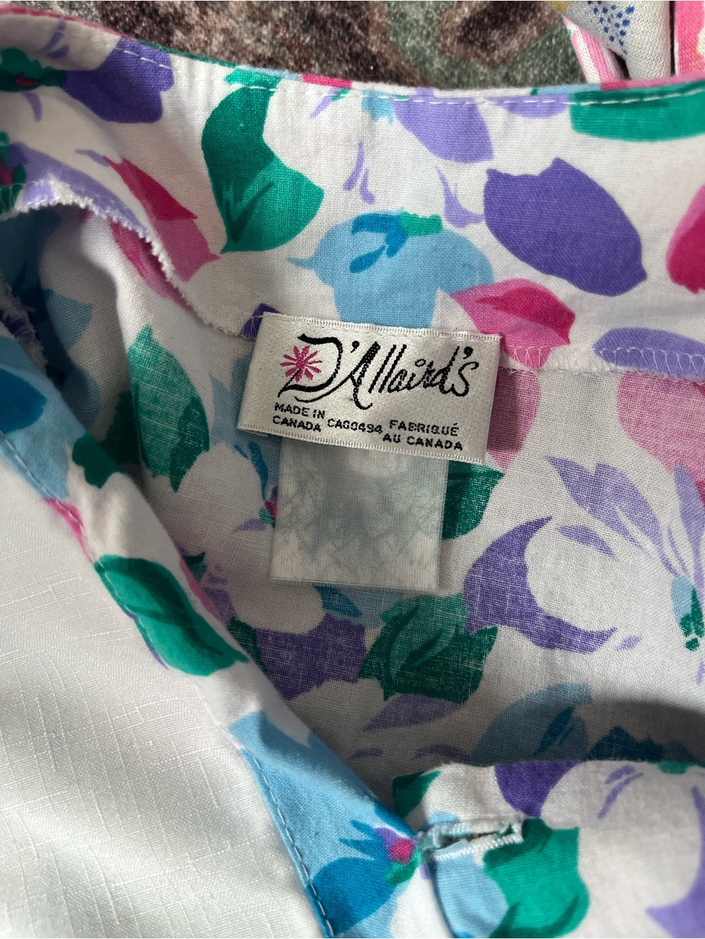 Women’s Vintage Cotton Floral Summers Dress Sailor Collar Cottagecore M/L - Picture 3 of 5